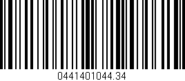 Código de barras (EAN, GTIN, SKU, ISBN): '0441401044.34'
