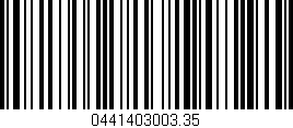 Código de barras (EAN, GTIN, SKU, ISBN): '0441403003.35'