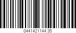 Código de barras (EAN, GTIN, SKU, ISBN): '0441421144.35'