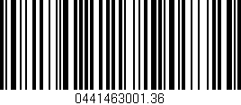 Código de barras (EAN, GTIN, SKU, ISBN): '0441463001.36'