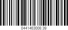 Código de barras (EAN, GTIN, SKU, ISBN): '0441463008.39'