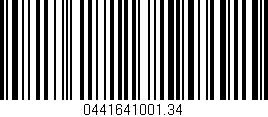 Código de barras (EAN, GTIN, SKU, ISBN): '0441641001.34'