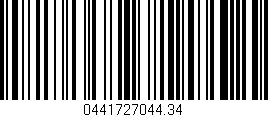Código de barras (EAN, GTIN, SKU, ISBN): '0441727044.34'