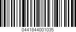 Código de barras (EAN, GTIN, SKU, ISBN): '0441844001035'