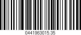Código de barras (EAN, GTIN, SKU, ISBN): '0441963015.35'
