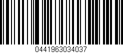Código de barras (EAN, GTIN, SKU, ISBN): '0441963034037'