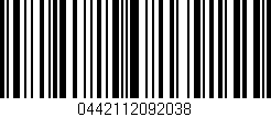 Código de barras (EAN, GTIN, SKU, ISBN): '0442112092038'