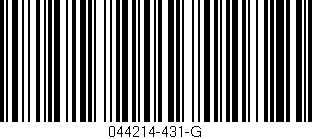 Código de barras (EAN, GTIN, SKU, ISBN): '044214-431-G'