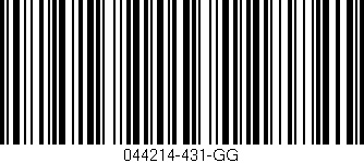 Código de barras (EAN, GTIN, SKU, ISBN): '044214-431-GG'