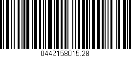 Código de barras (EAN, GTIN, SKU, ISBN): '0442158015.28'