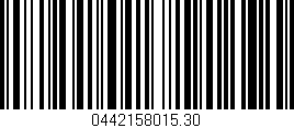 Código de barras (EAN, GTIN, SKU, ISBN): '0442158015.30'