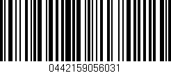 Código de barras (EAN, GTIN, SKU, ISBN): '0442159056031'