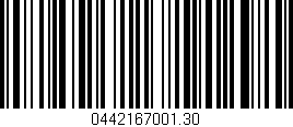 Código de barras (EAN, GTIN, SKU, ISBN): '0442167001.30'