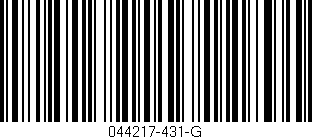 Código de barras (EAN, GTIN, SKU, ISBN): '044217-431-G'