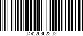 Código de barras (EAN, GTIN, SKU, ISBN): '0442206023.33'