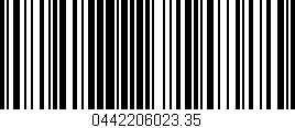 Código de barras (EAN, GTIN, SKU, ISBN): '0442206023.35'