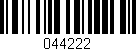Código de barras (EAN, GTIN, SKU, ISBN): '044222'