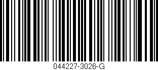 Código de barras (EAN, GTIN, SKU, ISBN): '044227-3026-G'