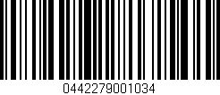 Código de barras (EAN, GTIN, SKU, ISBN): '0442279001034'