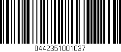 Código de barras (EAN, GTIN, SKU, ISBN): '0442351001037'
