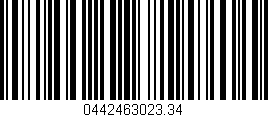 Código de barras (EAN, GTIN, SKU, ISBN): '0442463023.34'