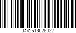Código de barras (EAN, GTIN, SKU, ISBN): '0442513028032'