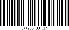 Código de barras (EAN, GTIN, SKU, ISBN): '0442551001.37'