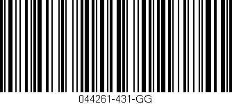 Código de barras (EAN, GTIN, SKU, ISBN): '044261-431-GG'