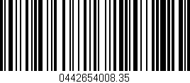 Código de barras (EAN, GTIN, SKU, ISBN): '0442654008.35'