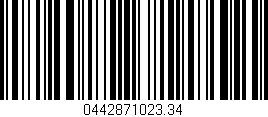 Código de barras (EAN, GTIN, SKU, ISBN): '0442871023.34'