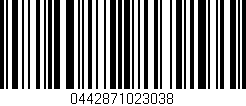 Código de barras (EAN, GTIN, SKU, ISBN): '0442871023038'