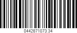 Código de barras (EAN, GTIN, SKU, ISBN): '0442871073.34'
