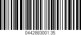 Código de barras (EAN, GTIN, SKU, ISBN): '0442883001.35'