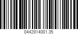 Código de barras (EAN, GTIN, SKU, ISBN): '0442914001.35'