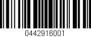 Código de barras (EAN, GTIN, SKU, ISBN): '0442916001'