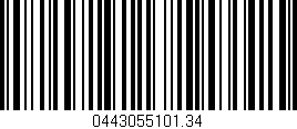 Código de barras (EAN, GTIN, SKU, ISBN): '0443055101.34'