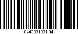 Código de barras (EAN, GTIN, SKU, ISBN): '0443061001.34'