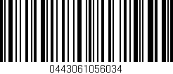 Código de barras (EAN, GTIN, SKU, ISBN): '0443061056034'