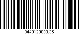 Código de barras (EAN, GTIN, SKU, ISBN): '0443120008.35'