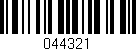 Código de barras (EAN, GTIN, SKU, ISBN): '044321'