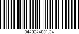 Código de barras (EAN, GTIN, SKU, ISBN): '0443244001.34'