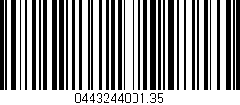 Código de barras (EAN, GTIN, SKU, ISBN): '0443244001.35'
