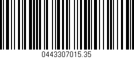 Código de barras (EAN, GTIN, SKU, ISBN): '0443307015.35'