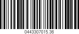Código de barras (EAN, GTIN, SKU, ISBN): '0443307015.36'