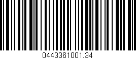 Código de barras (EAN, GTIN, SKU, ISBN): '0443361001.34'