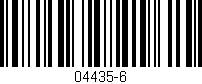 Código de barras (EAN, GTIN, SKU, ISBN): '04435-6'