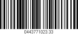 Código de barras (EAN, GTIN, SKU, ISBN): '0443771023.33'