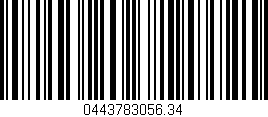 Código de barras (EAN, GTIN, SKU, ISBN): '0443783056.34'