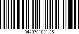 Código de barras (EAN, GTIN, SKU, ISBN): '0443791001.35'