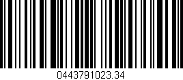 Código de barras (EAN, GTIN, SKU, ISBN): '0443791023.34'